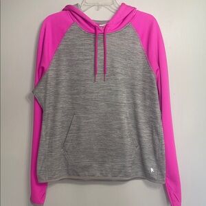 Danskin Now Gray and Pink Sweatshirt
